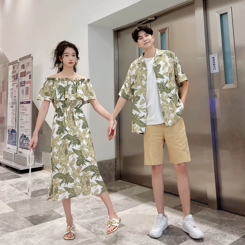 Super Fairy Same Color Couple's Summer Clothes Graceful Beach Skirt