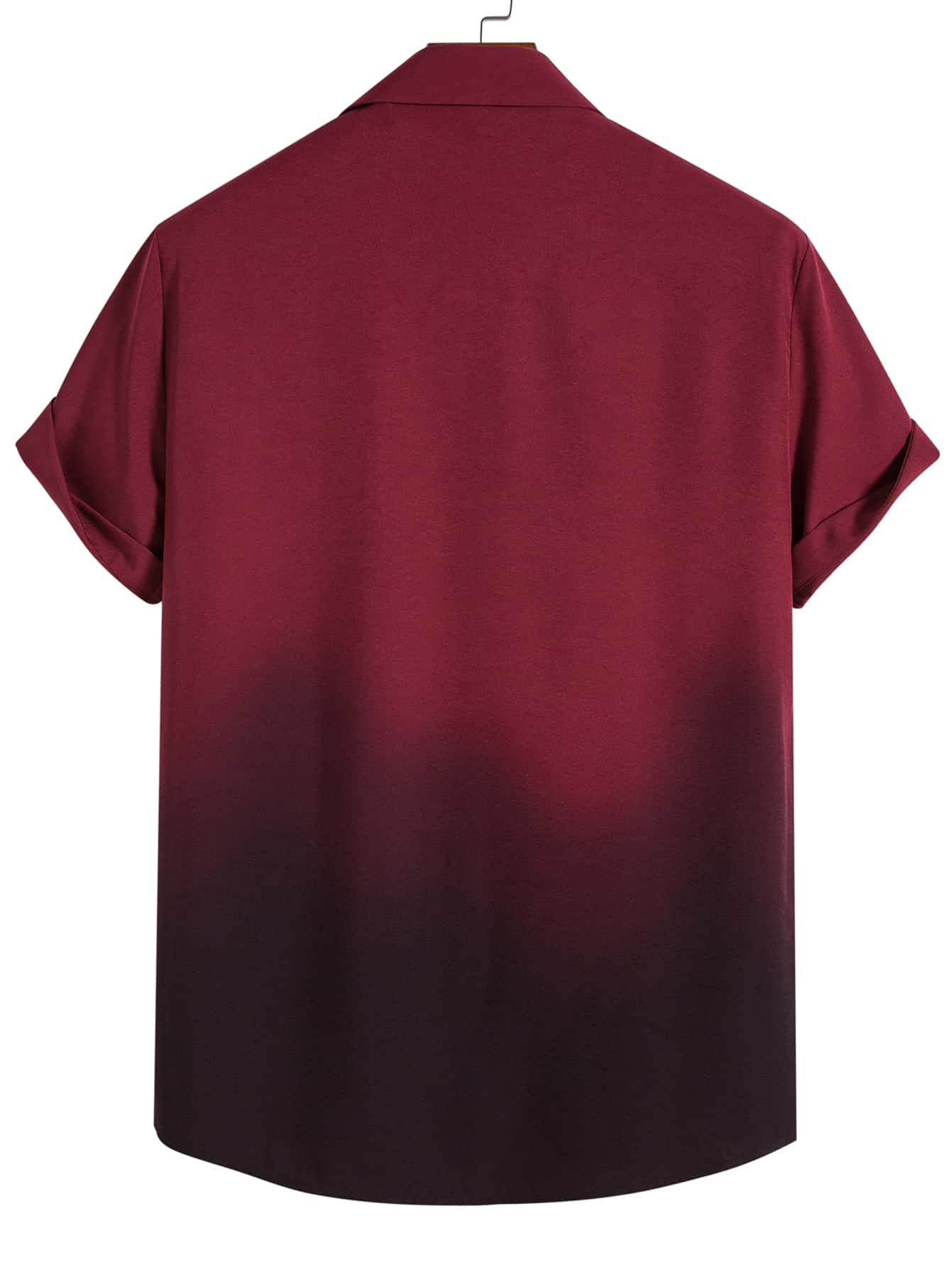 Men Ombre Button Up Shirt Without Tee