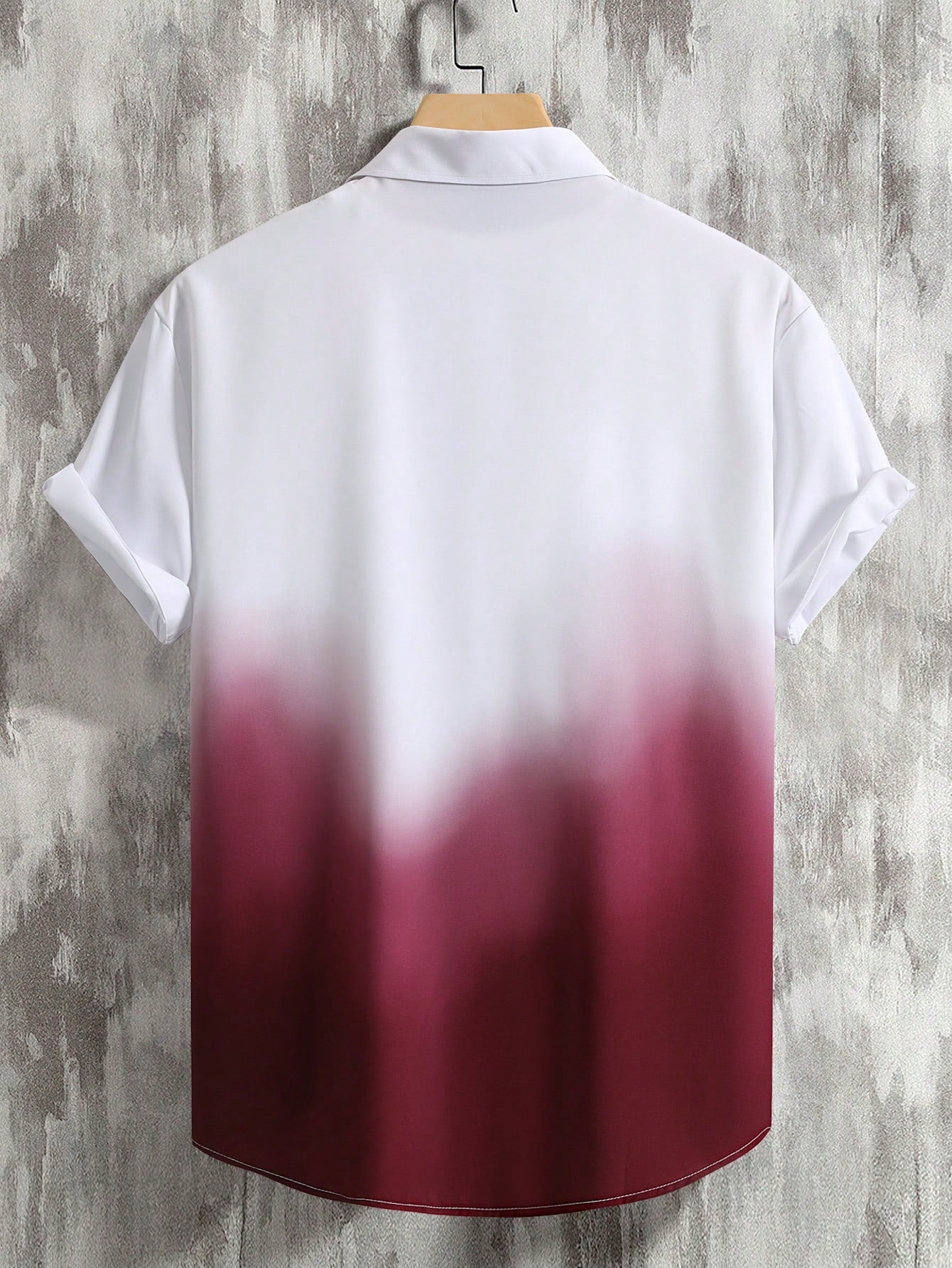 Men Ombre Button Up Shirt Without Tee