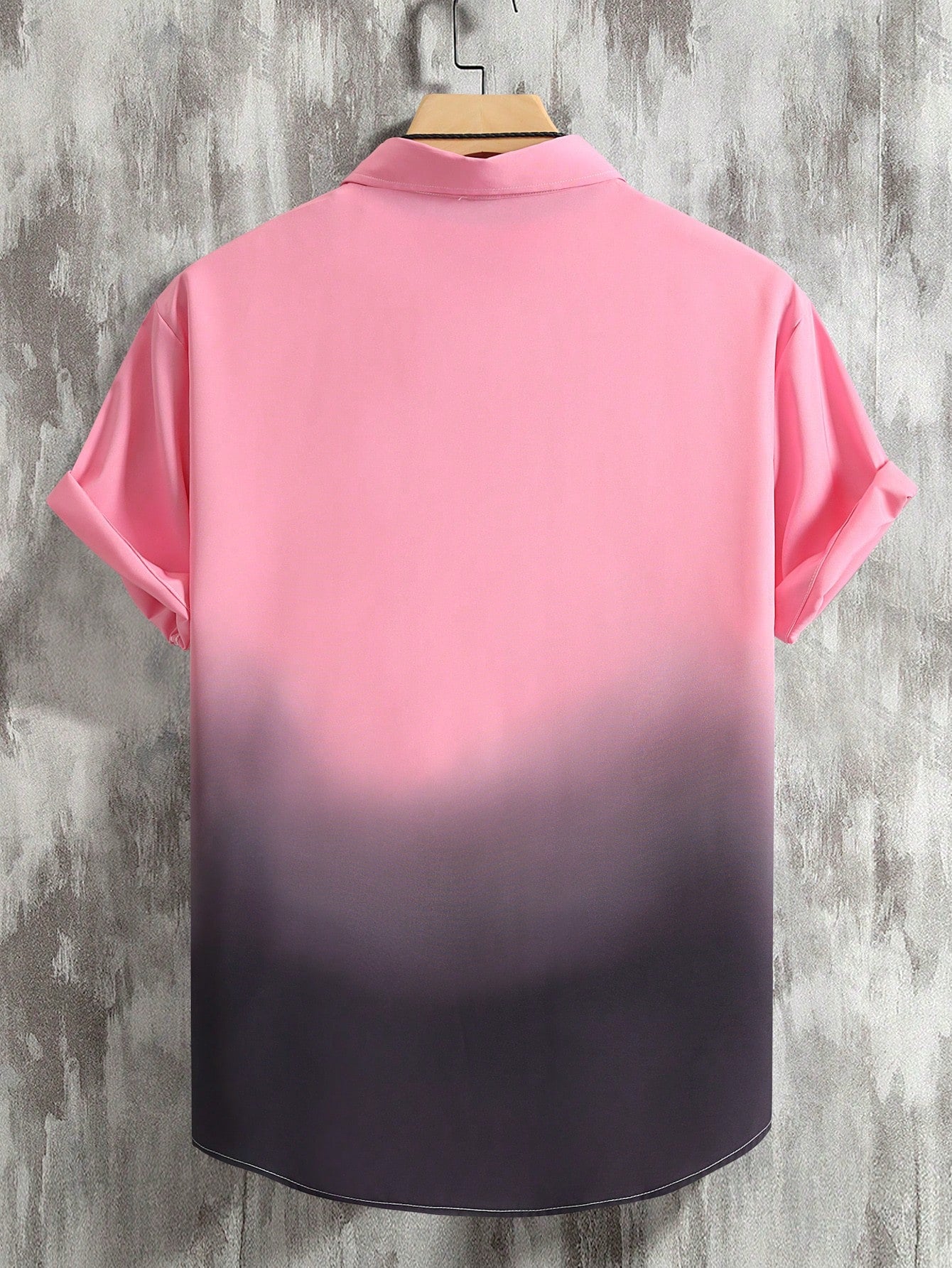 Men Ombre Button Up Shirt Without Tee