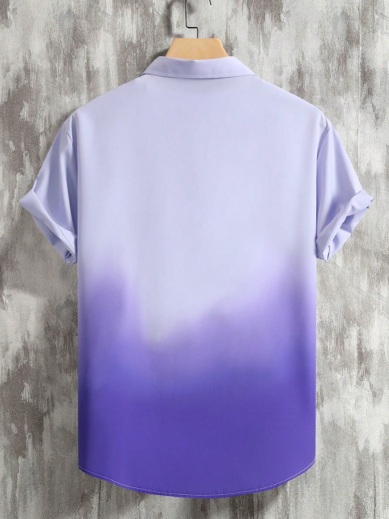 Men Ombre Button Up Shirt Without Tee