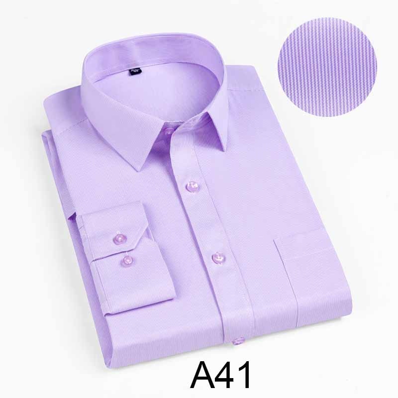 New  Autumn Men Shirt Plus Size Slim Fit 45% Cotton Plaid Men Dress Shirts Regular Long Sleeve Men&#39;s Business Casual Shirt