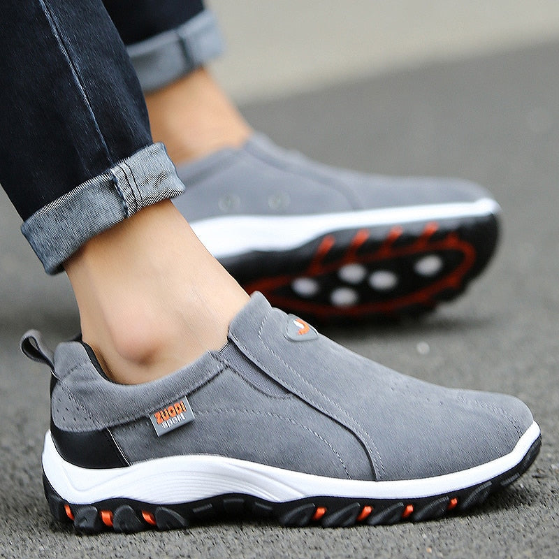 Men Casual Shoes Breathable Outdoor Sneakers Lightweight Walking Shoes Autumn Spring Men Loafers Slip On Dad Shoes Size 39-48