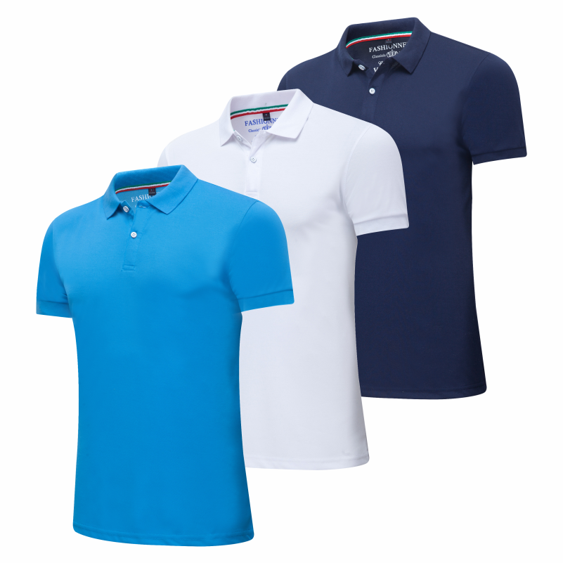 Men&#39;s Quick Dry Short Sleeve Breathable Sports Performance Polo Shirt 3 Piece - Classic Slim Selectable Yardage