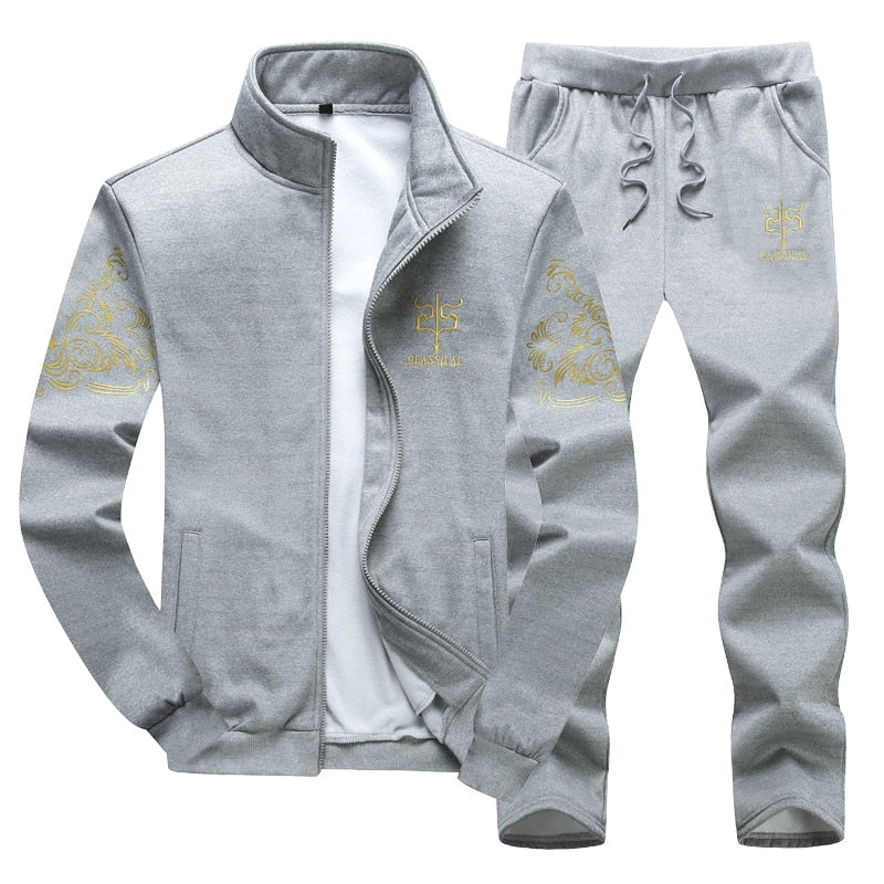 Men Set Large Size 6XL 7XL 8XL 9XL Fashion 2022 Autumn Winter Homme Suit Sweatshirt Sweatpants Men&#39;s Set Male Tracksuit Jacket