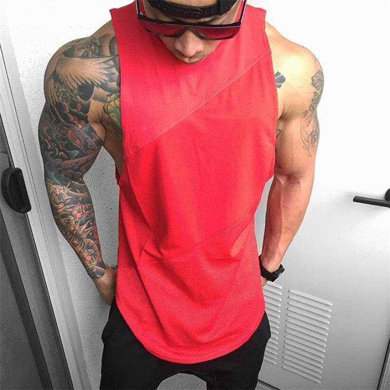 Muscle guys Bodybuilding Singlets Mens muscle shirt gym Tank Tops stringer Mens Vest fitness Men&#39;s Clothing hip hop tanktop