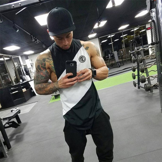 Muscle guys Bodybuilding Singlets Mens muscle shirt gym Tank Tops stringer Mens Vest fitness Men&#39;s Clothing hip hop tanktop