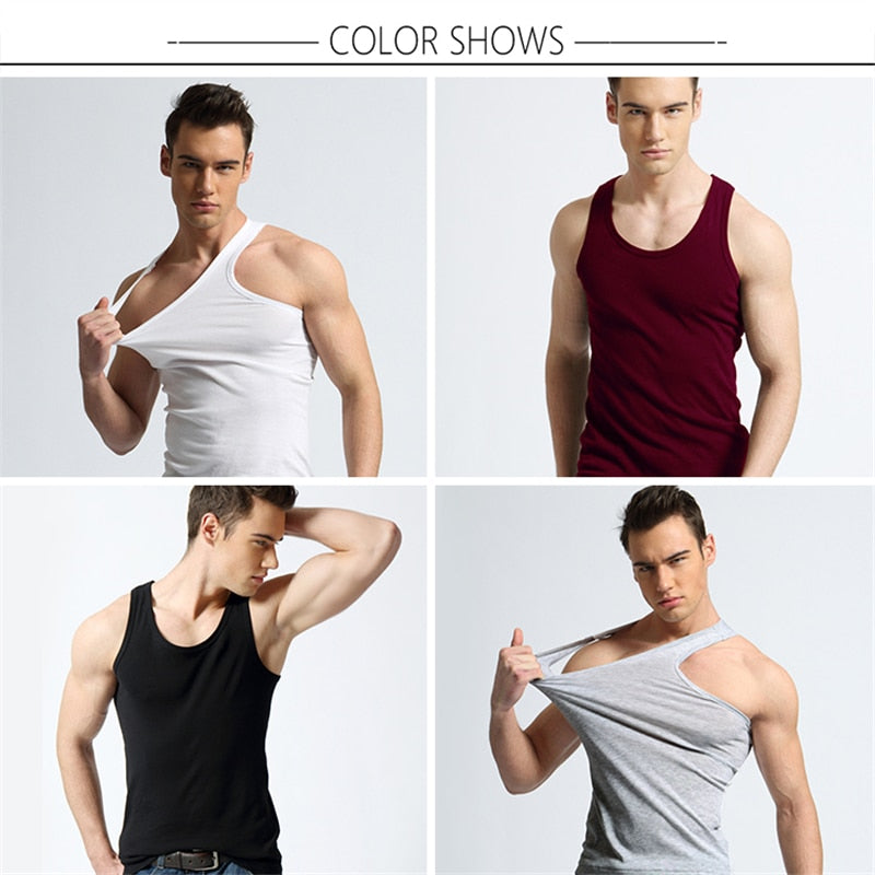 TFETTER Men&#39;s Underwear Cotton Tank Top Men High Quality Bodybuilding Singlet Sleeveless Slim Fit Vest Men Tank Tops