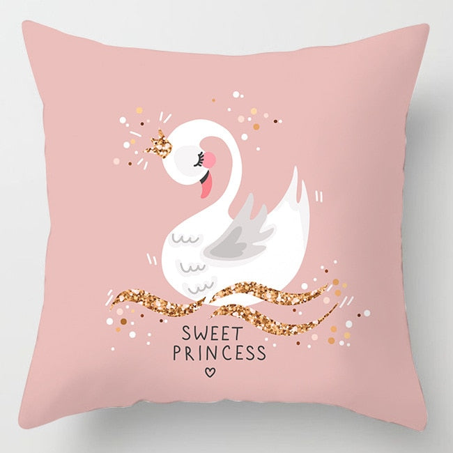 Pink Feather Pillowcase Decorative Sofa Cushion Case Bed Pillow Cover Home Decor Car Cushion Cover Cute Pillow Case 45*45cm