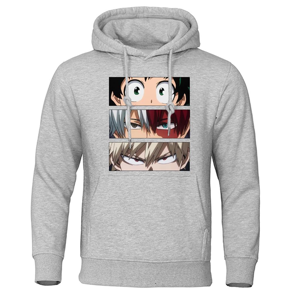 Men&#39;s Hoodies My Hero Academia Anime Sweatshirts Quality Streetwear Male Pullovers Tracksuit Fleece Warm Casual Hoodie Clothing