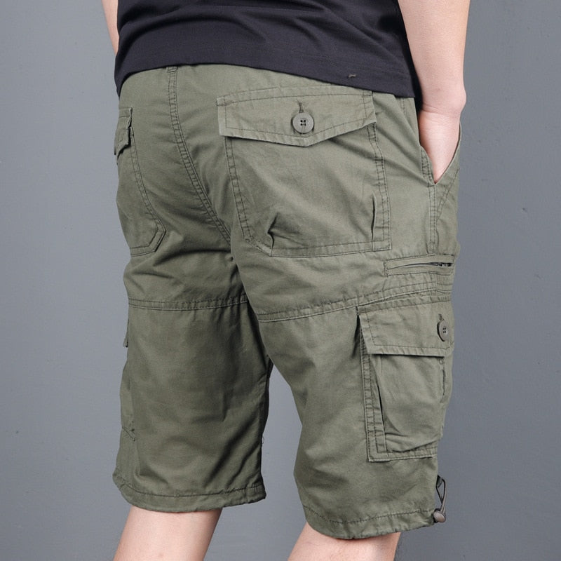 Men&#39;s Military Cargo Shorts 2022 Army Camouflage Tactical Joggers Shorts Men Cotton Loose Work Casual Short Pants Plus Size 4XL