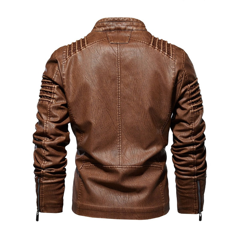 Mountainskin Men&#39;s Leather Jacket Winter Autumn Mens Motorcycle PU Coat Warm Fashion Slim Outwear Male Brand Clothing SA812