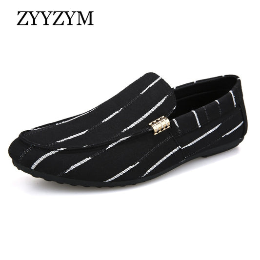 Men Loafers Spring Autumn Slip-On Men Casual Shoes Light Lazy White Canvas Flat Breathable Fashion Trend Male Footwear