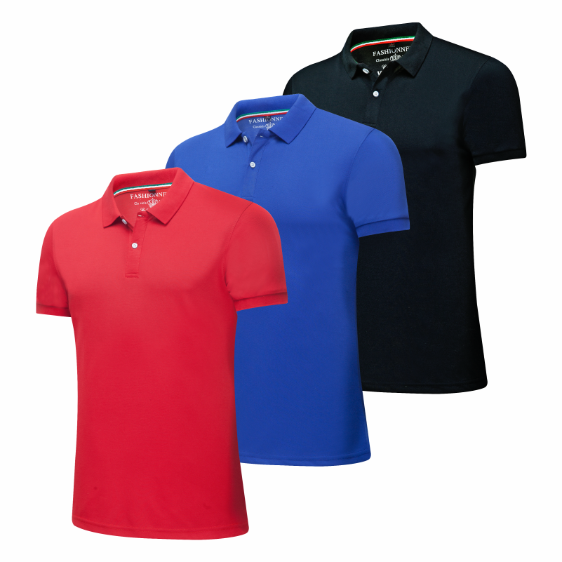 Men&#39;s Quick Dry Short Sleeve Breathable Sports Performance Polo Shirt 3 Piece - Classic Slim Selectable Yardage