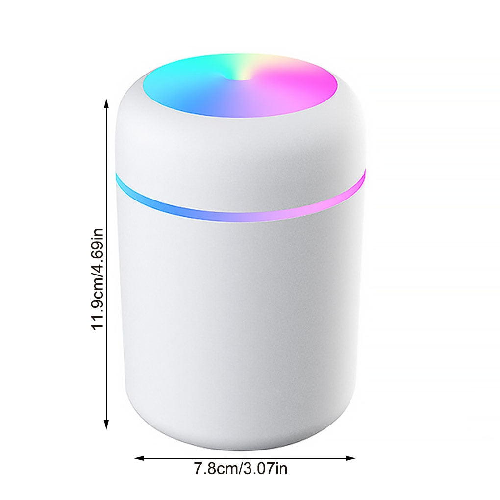 Portable 300ml Humidifier USB Ultrasonic Dazzle Cup Aroma Diffuser Cool Mist Maker Air Humidifier Purifier with Romantic Light