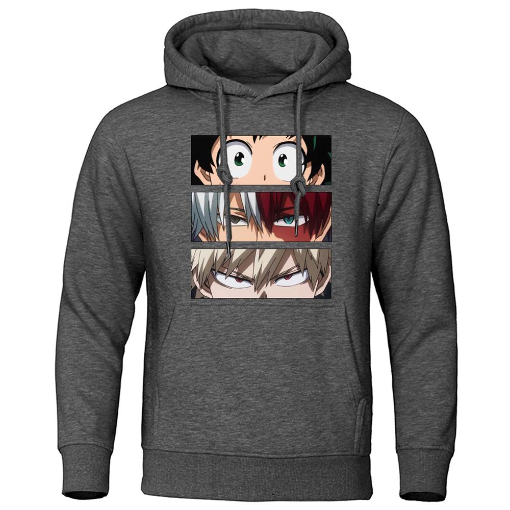 Men&#39;s Hoodies My Hero Academia Anime Sweatshirts Quality Streetwear Male Pullovers Tracksuit Fleece Warm Casual Hoodie Clothing